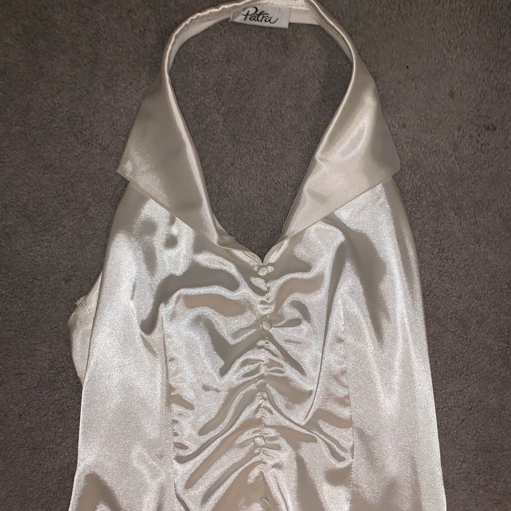 White satin top
